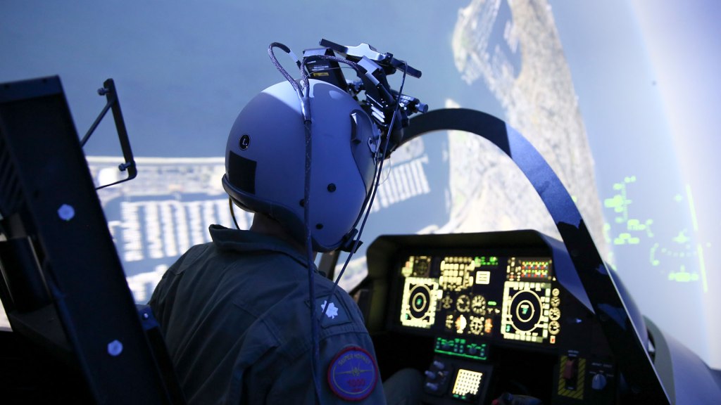 F-35 pilots and Navy Collaborative Combat Aircraft hone tactics in Joint Simulation&nbsp;Environment