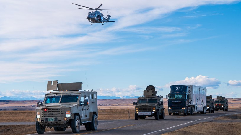 MH-139 Grey Wolf helicopters complete first operational ICBM convoy security mission