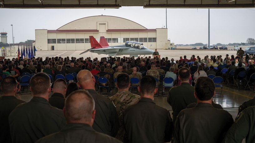 AETC holds T-7A Red Hawk official arrival ceremony, marking new era in pilot training