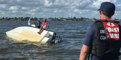 Coast Guard rescues boater from capsized vessel near Port Canaveral