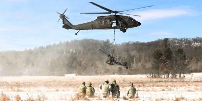 Wisconsin National Guard’s 1st Battalion, 120th Field Artillery holds winter sling-load training at Fort McCoy