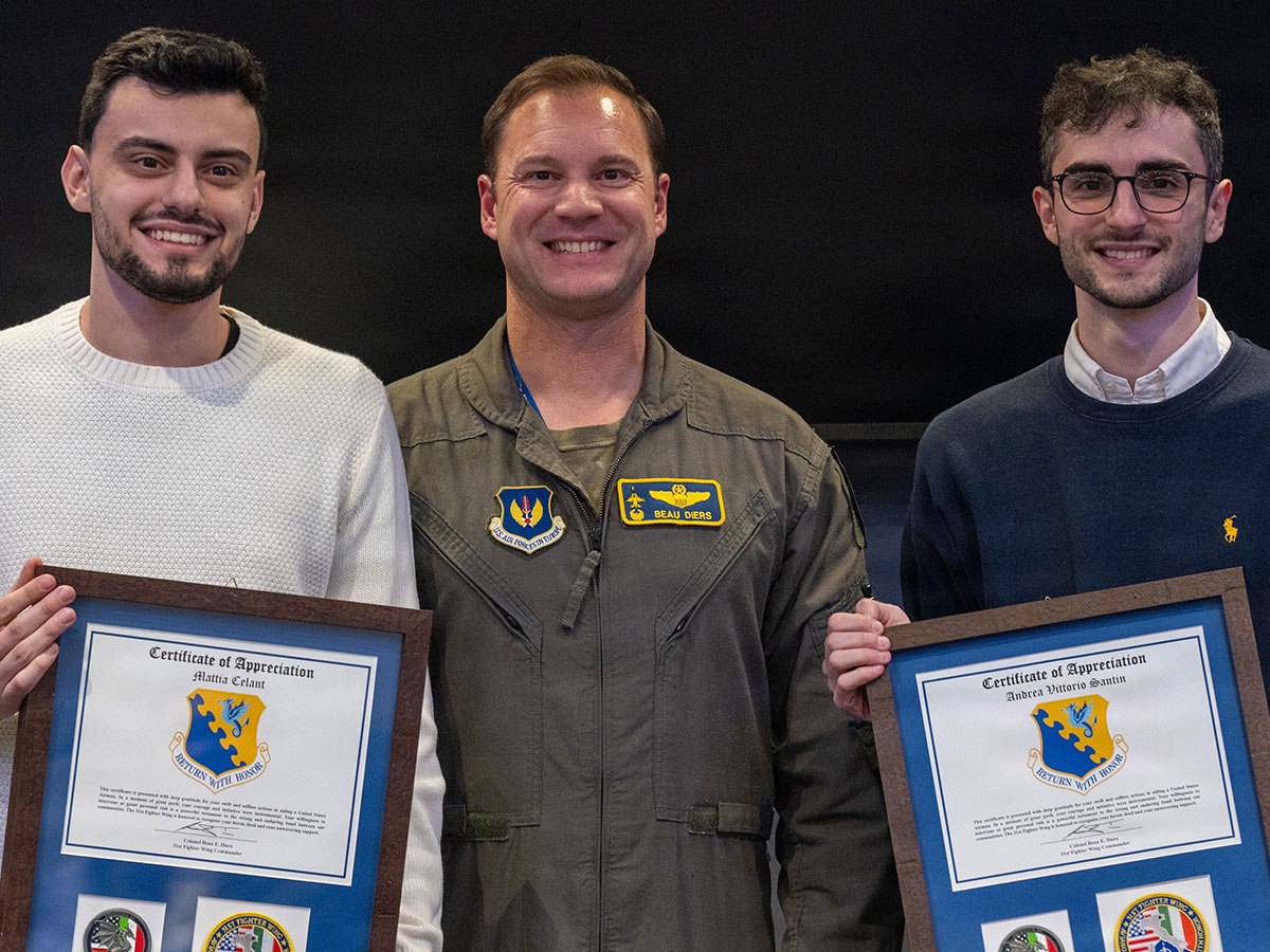 Italian Nationals Recognized by 31st FW for Rescuing&nbsp;Airmen