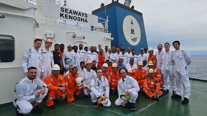 Coast Guard coordinates rescue of 27 mariners from burning fishing vessel 483 miles northwest of Galapagos Islands
