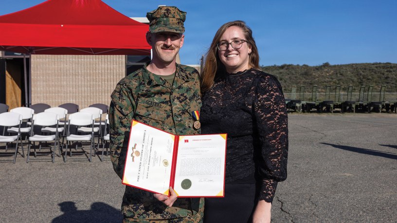 Marine Awarded for Heroic Life-Saving Actions