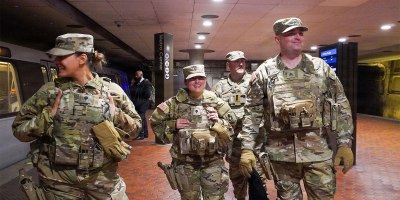 Florida National Guard Patrol Metro Center Station