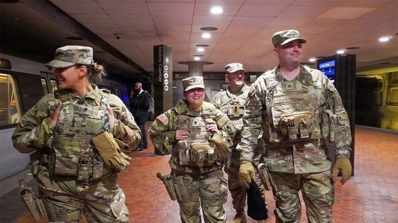 Florida National Guard Patrol Metro Center Station