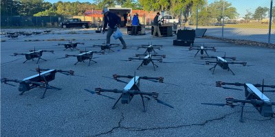 Members with the Threat System Management Office, unbox and test drones to be used during Marne Focus 2024 at Fort Stewart, Georgia, April 6, 2024. Marne Focus is the division's validation of the brigade which indicates the brigade is ready to take part in a rotation at the National Training Center, a U.S. Army maneuver Combat Training Center at Fort Irwin, California. (U.S. Army photo by Staff Sgt. Jacob Slaymaker)