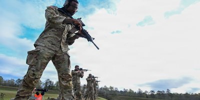 U.S. Army Soldiers compete in Match 11 NMC Excellence in Competition (EIC) Rifle/ Directors match during the 2026 U.S. Army Small Arms Championship at Fort Benning, Georgia, March 11, 2026. The annual, live-fire training event, which is hosted by the U.S. Army Marksmanship Unit, tests soldiers marksmanship skills in 13 separate rifle, pistol and multigun matches, that includes firing more than 500 rounds. The competition, which is often referred to as ‘All Army’, is open to active-duty, Reserve, National Guard and the Reserve Officers’ Training Corps (ROTC) cadets. The goal is to raise the standards of marksmanship and increase lethality across the entire force. (U.S. Army photo by Pfc. Jose Rolando Garcia)
