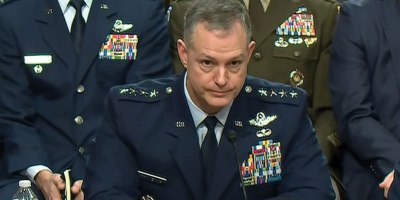 Air Force Gen. Alexus Grynkewich, commander of U.S. European Command and supreme allied commander Europe, testifies before the Senate Armed Services Committee in Washington, March 12, 2026.