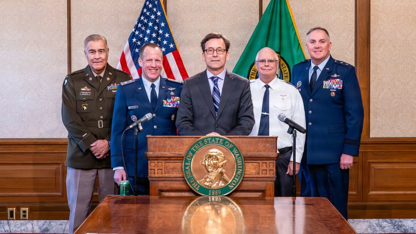 Governor Ferguson signs Senate Bill No. 6046 – March 14, 2026. Relating to the Washington division of civil air patrol as part of the Washington military department. (Courtesy Photo)