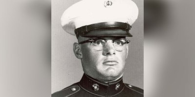Marine Corps Pfc. Ronald L. Coker, Medal of Honor recipient, poses for a photo.