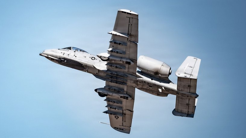A U.S. Air Force A-10 Thunderbolt II assigned to Davis-Monthan Air Force Base, flies over the 56th Fighter Wing, March 20, 2026, at Luke Air Force Base, Arizona. Through aerial demonstrations and static displays, Luke Days 2026 offers the public a closer look at the capabilities and readiness of the joint force responsible for protecting the nation. Modern airpower relies on the integration of advanced technology and highly trained personnel to sustain combat readiness. (U.S. Air Force photo by Senior Airman Belinda Guachun-Chichay)