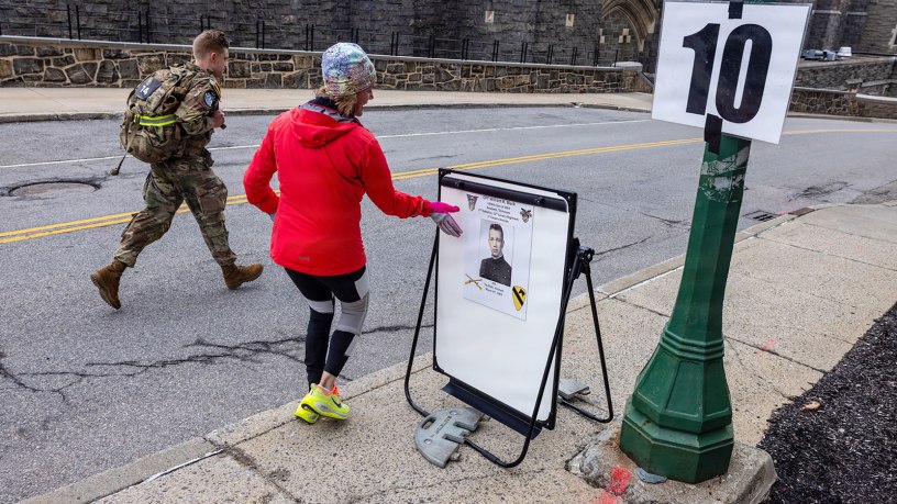 The Army West Point Marathon team hosted the 2026 Fallen Comrades Half Marathon on March 22 at West Point. Now in its 10th year, more than 900 participated by conquering a challenging 13.1-mile course in remembrance of 13 fallen West Point graduates at each mile marker. The event featured a combination of a run and ruck divisions, along with a one-mile Kids Run.