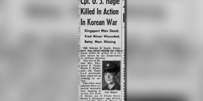 The Defense POW/MIA Accounting Agency announced today that U.S. Army Cpl. George C. Hagie, 18 of Kingsport, Tennessee, killed during the Korean War, was accounted for June 12, 2025.
