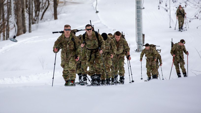 Ten soldiers of the Alpha Company, 3rd Battalion, 172nd Infantry Regiment, 86th Infantry Brigade Combat Team (Mountain), Vermont National Guard successfully completed the first recorded Norwegian Ski Badge event hosted by a unit other than the Norwegian Armed Forces at Ethan Allen Firing Range on February 28.