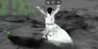 A Coast Guard MH-60T Jayhawk helicopter and a Puerto Rico Police aircrew rescued three CBP marine interdiction agents and two other boaters in the water off 'Isla de Cabras' in Toa Baja, Puerto Rico in the night of March 30, 2026.