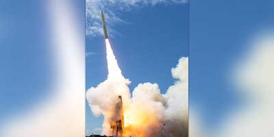 A long-range hypersonic missile launches from Cape Canaveral Space Force Station, Fla., March 26, 2026.