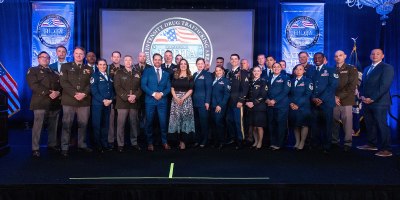 National Guard members stand alongside law enforcement and community partners during the High Intensity Drug Trafficking Area national awards ceremony hosted by the White House Office of National Drug Control Policy, April 2, 2026. The ceremony recognized 10 award-winning investigations supported by federal, state, local and tribal agencies, working to disrupt drug-trafficking networks across the United States.