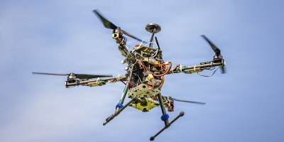 Team Swarm Troopers gathered at South Dock to assess their drones as they performed aerial tests to determine their effectiveness with mine detection, among other aspects, April 15 at the U.S. Military Academy.