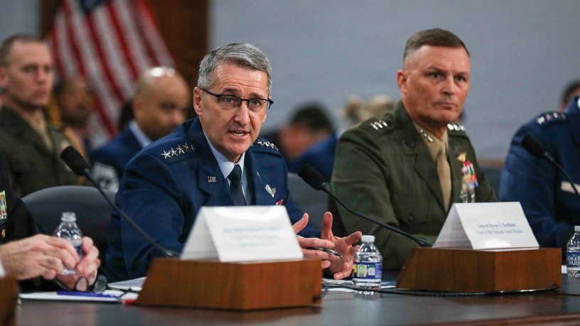 Air Force Gen. Steve Nordhaus, chief of the National Guard Bureau, joins reserve component chiefs to testify before the House Appropriations Committee Subcommittee on Defense during a National Guard and Reserve Forces oversight hearing in Washington, April 17, 2026. (U.S. Army photo by Master Sgt. Zach Sheely)