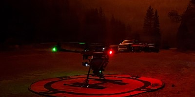 While unauthorized drones in restricted airspace can halt firefighting air operations, the Forest Service is increasingly incorporating uncrewed aerial systems in wildfire operations. From 2019 to 2025 the Forest Service has increased drone flights by 2,483% on active incidents (Forest Service photo by Dirk Giles)