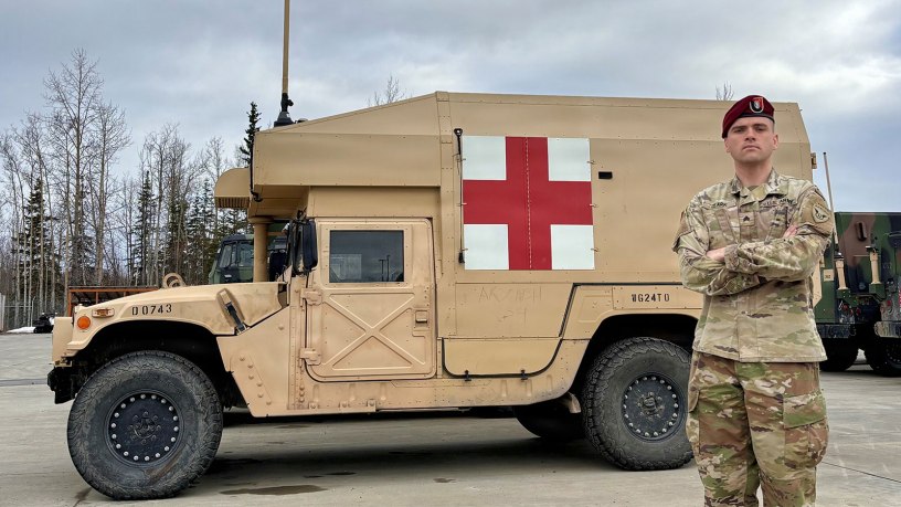 SGT Zachariah Clark, the only medic on scene, credits training, teamwork, and quick action for saving lives after a bear attack during a land navigation exercise on Joint Base Elmendorf-Richardson.