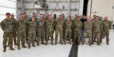 The 111th Contingency Response Squadron poses for a group photo after the activation of the unit at Fairchild Air Force Base, Wash. April 19, 2026. The 141st Operations Group is the parent organization to the newly activated 111th Contingency Response Squadron assigned to the 141st Air Refueling Wing, Washington Air National Guard.