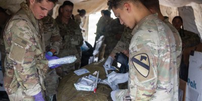Troopers assigned to the Ironhorse brigade conduct re-animated tissue training at Fort Hood, Texas, April 21-22, 2026. The training established baseline trauma-management proficiency and reinforced critical lifesaving interventions, preparing the Troopers for the Brigade Combat Team Trauma Training. (U.S. Army photo by Spc. Julian Winston)