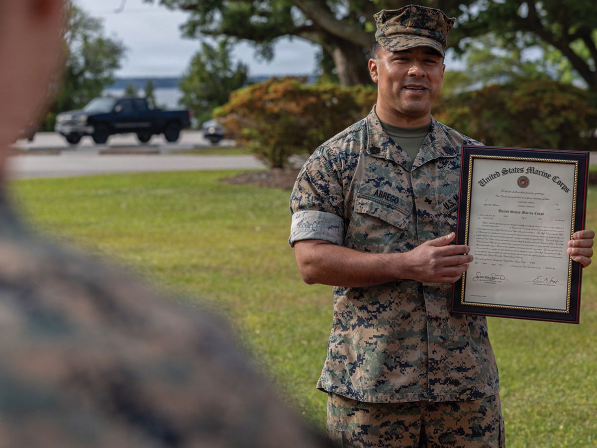Marine Promoted to Gunnery Sgt. After Defeating&nbsp;Cancer