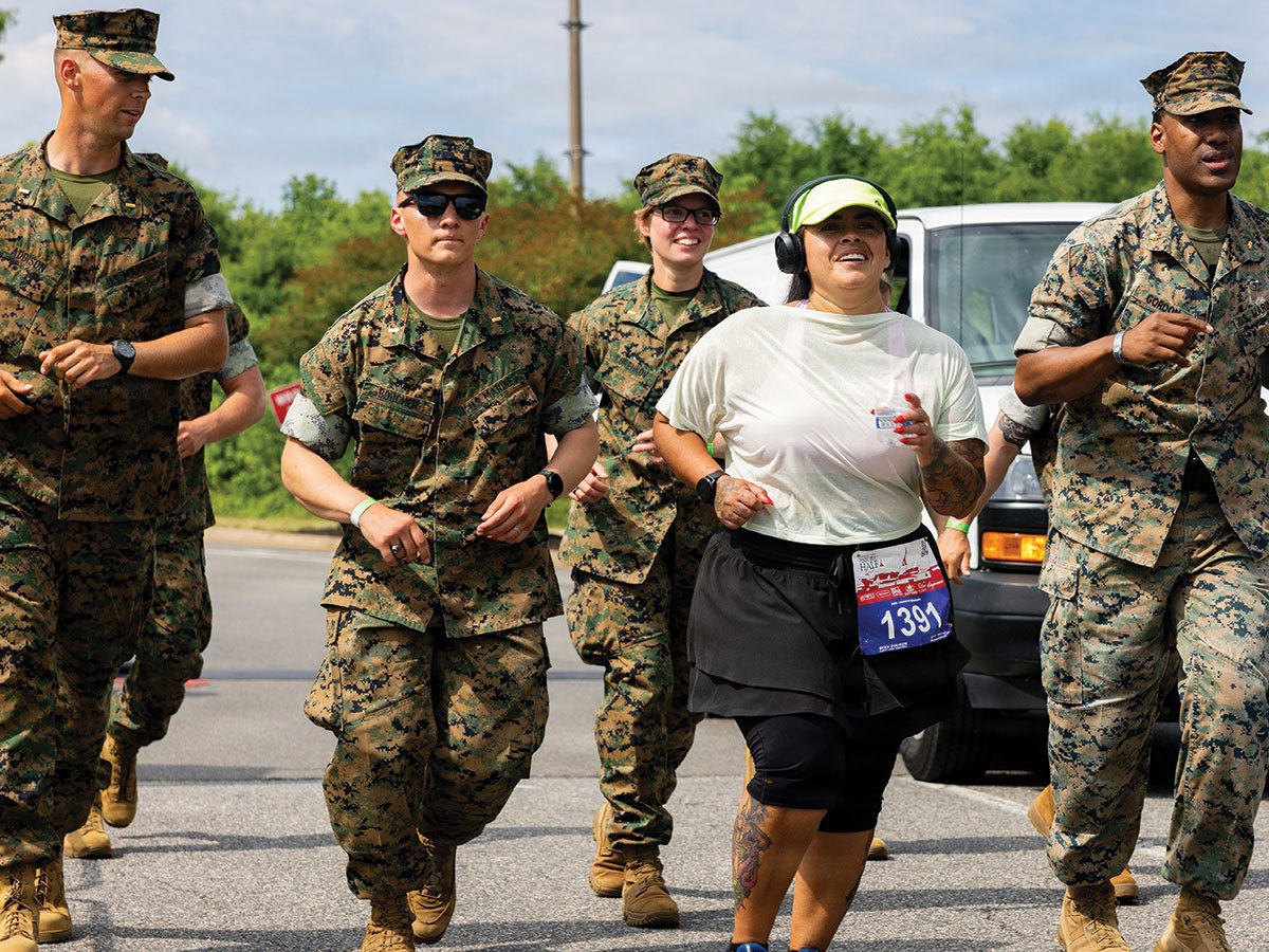 At mile 11, she wanted to quit. Marines made sure she&nbsp;didn’t
