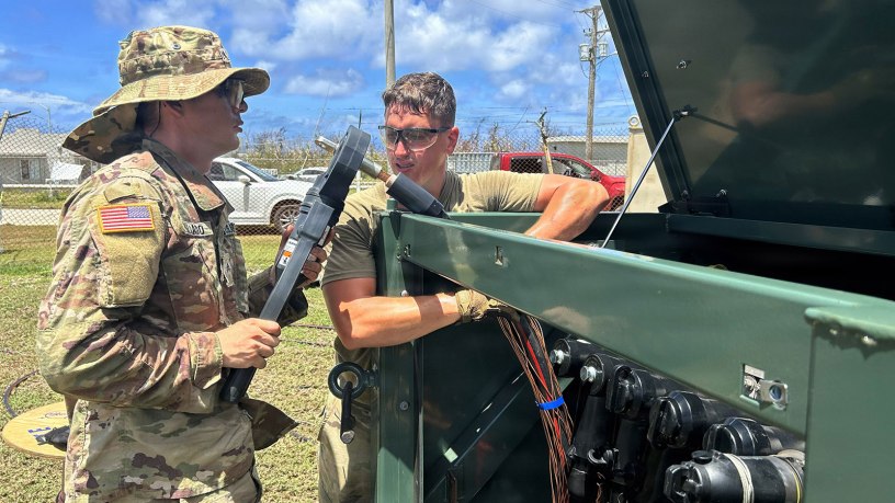 t the direction of FEMA, the battalion, the U.S. Army Corps of Engineers and mission partners are working together to provide temporary grid-level power generation that supports community recovery. (U.S. Army photo by Paco Hamm)