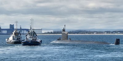 USS Hawaii (SSN 776) departs HMAS Stirling Sept. 10, marking the conclusion of a historic submarine maintenance period in Western Australia.