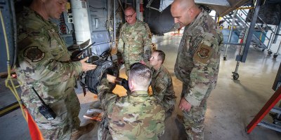 U.S. Air Force maintainers with the 123th Airlift Wing, Kentucky Air National Guard, train maintainers with the 139th Airlift Wing on the C-130J Hercules aircraft, at Louisville Air National Guard Base, Kentucky, March 9, 2026.