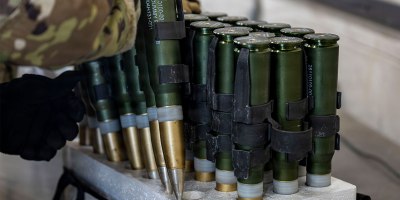 A munitions specialist assigned to the 1st Special Operations Wing packages 30 mm rounds at Hurlburt Field, Florida, April 21, 2026.