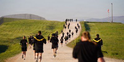 Soldiers and multinational personnel assigned to Kosovo Force (KFOR) Regional Command-East participate in a 5K Respect Run at Camp Bondsteel, Kosovo, April 25, 2026, in observance of Sexual Assault Awareness and Prevention Month.