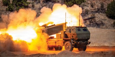 Soldiers from A Battery, 3rd Battalion, 157th Field Artillery Regiment, 169th Field Artillery Brigade, fire their High Mobility Artillery Rocket system during a field exercise on Fort Carson, Colorado, May 8th, 2026.