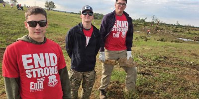 On April 23 an EF-4 tornado made its way through the town of Enid leaving damage and debris throughout the area, which prompted McConnell’s EOD team to volunteer to assist with cleanup on May 2 and May 9.