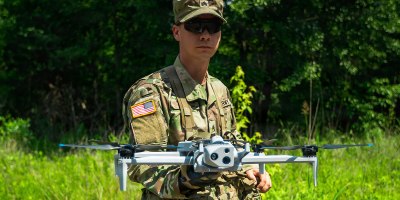 Leaders assigned to the 39th Infantry Brigade Combat Team, Arkansas Army National Guard, observe a counter-unmanned aircraft system demonstration during annual training at Fort Chaffee Joint Maneuver Training Center, Arkansas, June 2, 2026.
