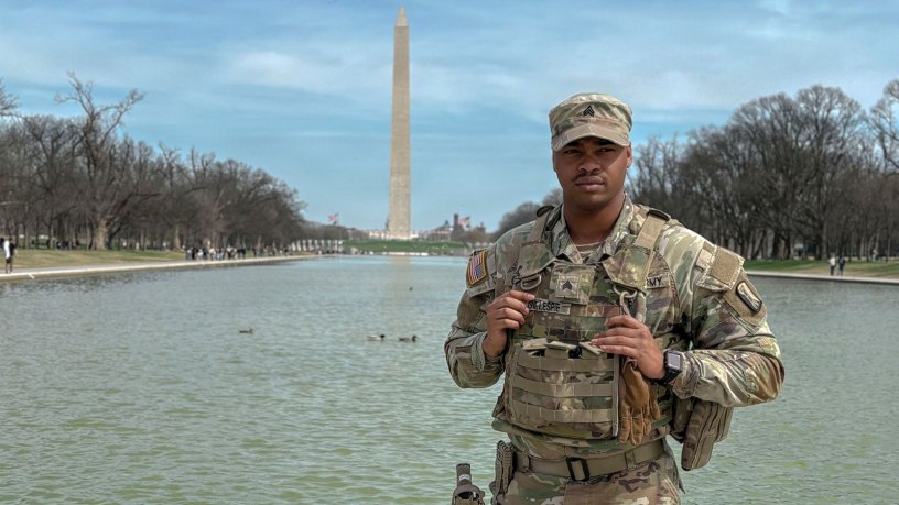 A man sat on the ledge of Arlington Memorial Bridge, his feet dangling over its edge when U.S. Army Sgt. Jordan Gillespie, a Crisis Intervention Training-certified personnel and Soldier with the Mississippi National Guard sat by him and began a conversation that ultimately helped bring him to safety on May 30, 2026.