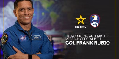 NASA announced U.S. Army Space and Missile Defense Command’s Col. Frank Rubio as Mission Specialist 1 crewmember of its upcoming Artemis III mission.