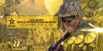 The Army established its new Space Operations Branch on June 12, marking a historic milestone in its continuous transformation to meet the challenges of modern, multidomain warfare. (U.S. Army graphic by Allen Meeks)