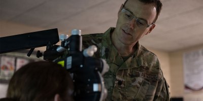 U.S. Air Force Lt. Col. John Adams, performs an eye exam during the Green River Area Wellness Innovative Readiness Training mission, June 17, 2026.