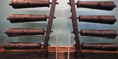 In early 2021, U.S. Army Corps of Engineers dredge crews working on the Savannah Harbor Expansion Project (SHEP) unexpectedly lifted a cannon from the riverbed during dredging operations. Another scoop, and two more followed. Dredging was stopped and all together, 21 cannon were brought up from the riverbed after almost 250 years.