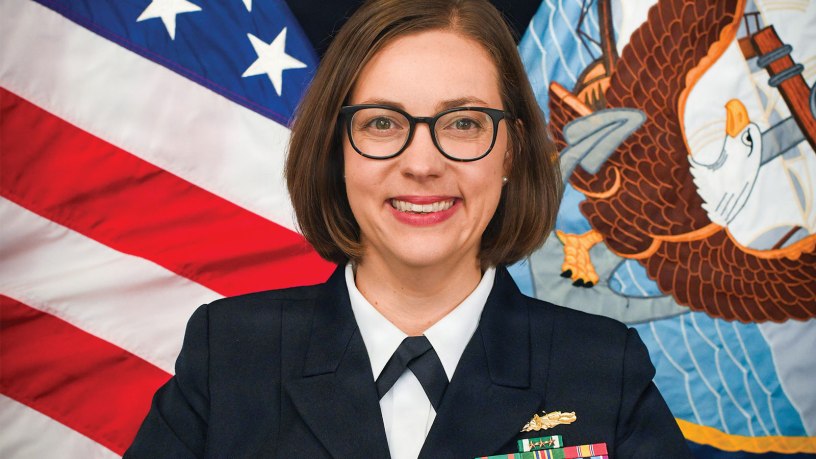 Cmdr. Emily Latimer, an emergency clinical nurse specialist at Naval Medical Center Camp Lejeune, was awarded the Defense Health Agency Nursing Award for Evidence-Based Practice. Latimer spearheaded an evidence-based practice project to examine methods for administering blood specifically to pediatric trauma patients.