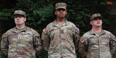 U.S. Soldiers with the Arkansas National Guard, assigned to Joint Task Force-District of Columbia, in support of the DC Safe and Beautiful mission, pose for a photo in Arlington, VA, July 30, 2026.