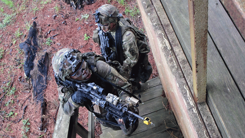 3rd Mobile Brigade Combat Team, 10th Mountain Division Soldiers training at the Joint Readiness Training Center.