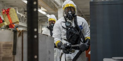 Space Launch Delta 45 Emergency Management personnel and members of the Florida National Guard’s 44th Weapons of Mass Destruction Civil Support Team conduct a joint hazardous materials response training exercise at Patrick Space Force Base, Fla., July 28, 2026.