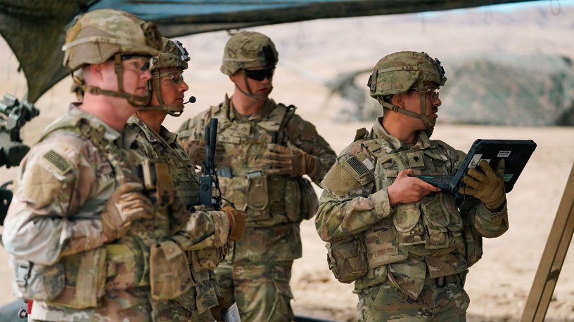 Soldiers assigned to the 77th Field Artillery Regiment, 4th Infantry Division Artillery, listen to orders from their chain of command during exercise Ivy Sting 5, March 10, 2026, Fort Carson, Colorado. (U.S. Army photo by Spc. Wilfred Salters, Jr., Combined Arms Command Public Affairs)