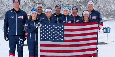 Members of the biathlon team representing the United States at the 2026 South American Biathlon Championship earlier this month. (Photos provided by Sgt. 1st Class Samantha Hall)