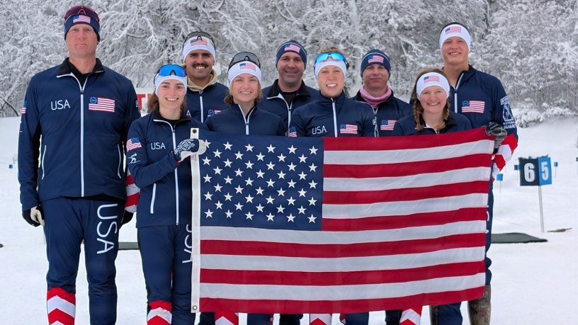 Members of the biathlon team representing the United States at the 2026 South American Biathlon Championship earlier this month. (Photos provided by Sgt. 1st Class Samantha Hall)